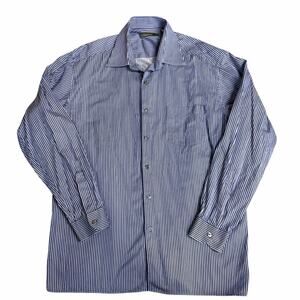 Ermengildo Zegna Striped Long Sleeve Button Down Dress Shirt Size XXL